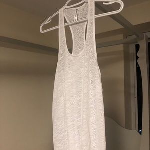 White workout tank top